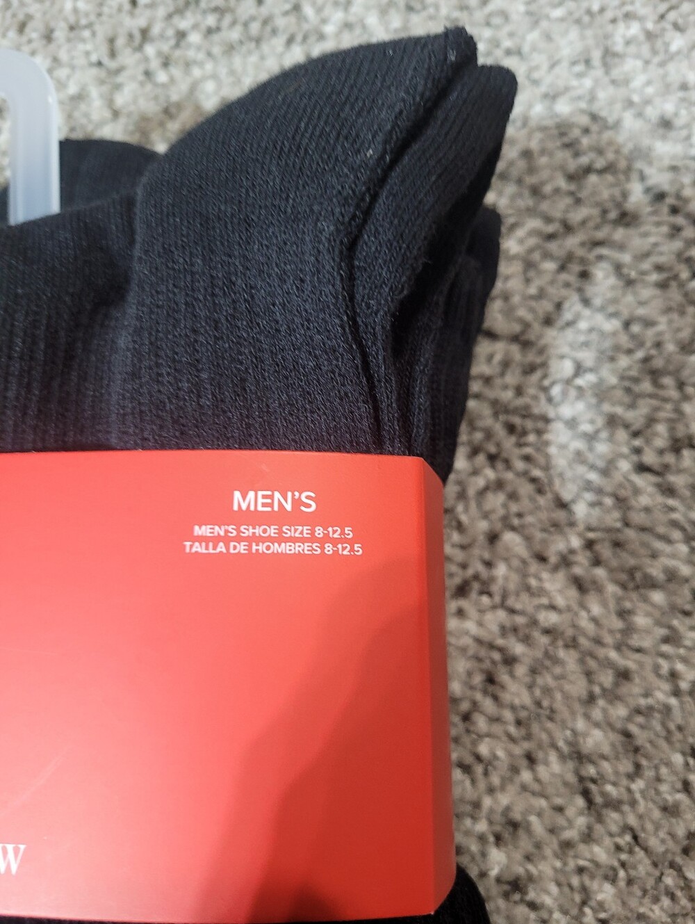 New Balance 6 Pack Mens Shoe Size 8-12.5 Cushioned Crew Black Socks Logo - Picture 3 of 6